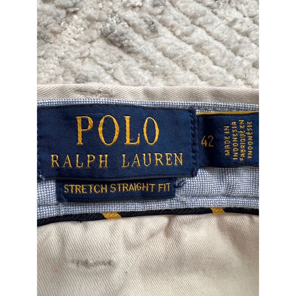 Polo Ralph Lauren Mens Chino Shorts 42 Stretch Straight Fit Beige Casual - Picture 7 of 16